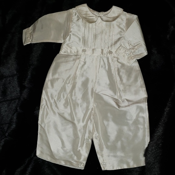 Vintage Strasburg SILK Christening long all - Main Image